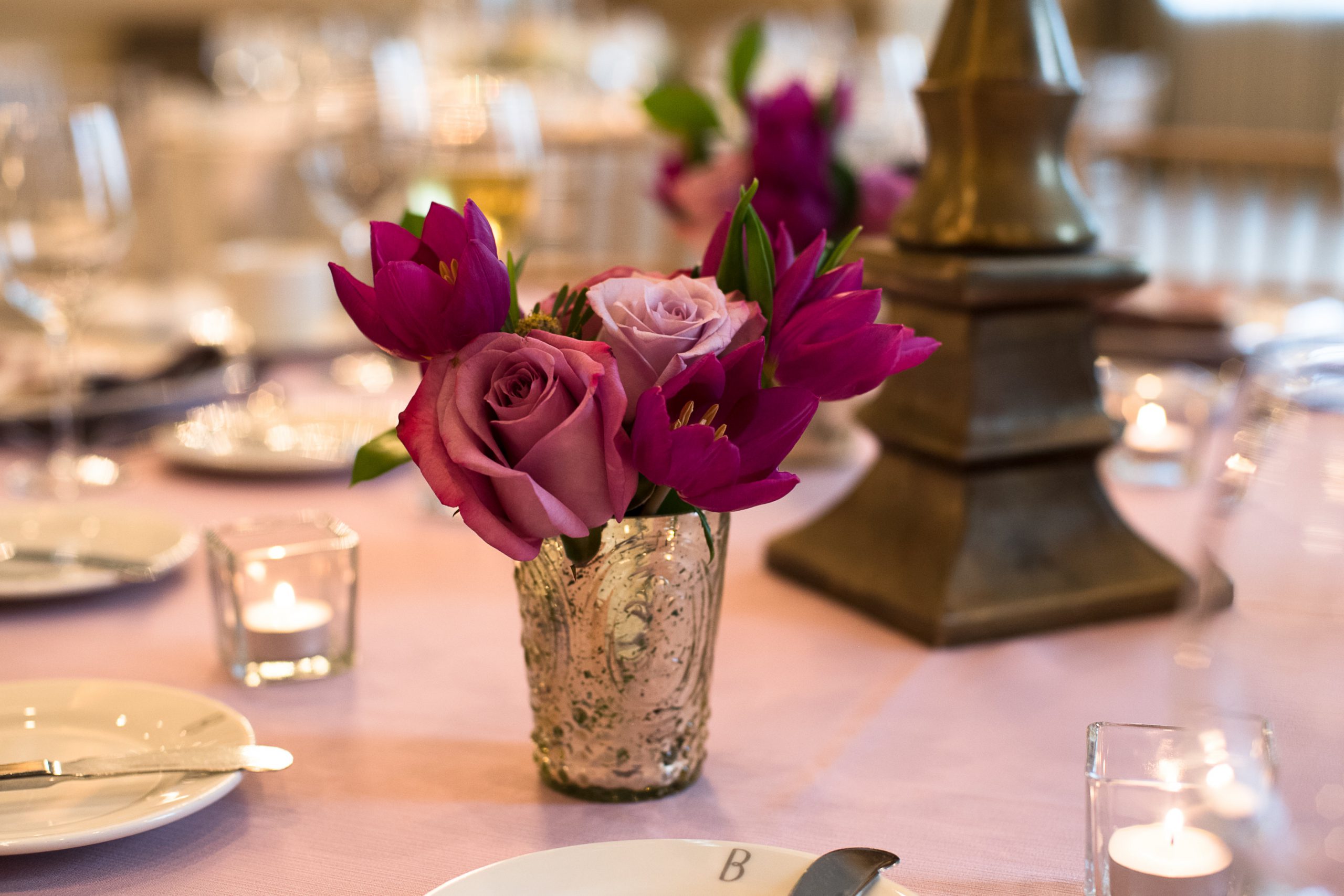 Purple Wedding Table Setting