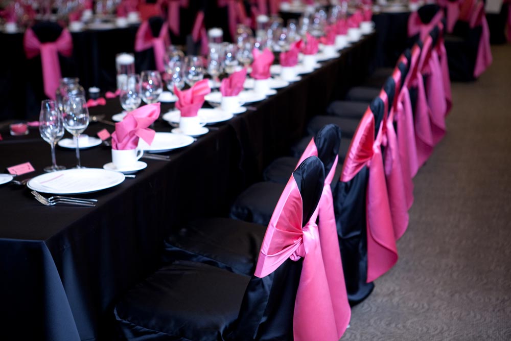 wedding colors pink black